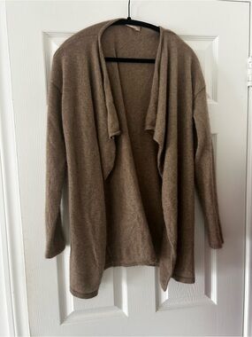 100% organic cashmere Relaxed Brown Women's Crewneck Sweater